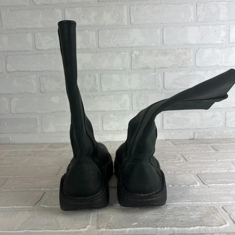 Chaco Credence Tall Vibram Nurl Boots Womens 6.5 Black Leather‎ Performance 37.5